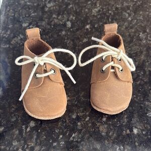 Brown Moccasin Shoes with Soft Suede Finish